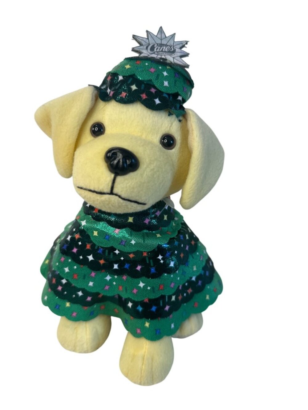 Raising Canes Plush Dog Christmas Tree Holiday Costume 8 Inches 2022 Edition